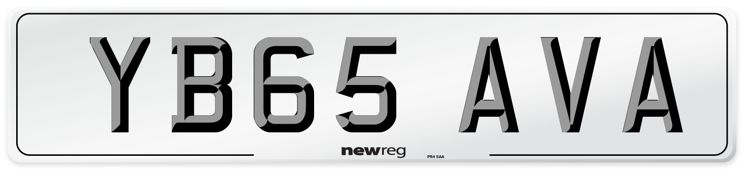 YB65 AVA Number Plate from New Reg
